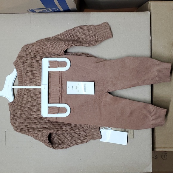 6/9M Cozy Cable Knit Cardigan and Pants Set - Picture 7 of 7